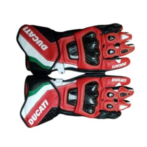 DUCATI MotorBike Racing Leather Gloves