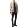 PHILIPP PLEIN PYTHON LEATHER MOTO JACKET LUXURY - Product View