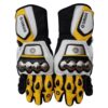 YAMAHA Motorcycle Motogp Racing Leather Gloves - Front View