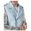 PHILIPP PLIEN WOOLEN CLOTH BIKER WITH LEATHER ARMS GRAPHIC PLEIN - Product View