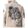 PHILIPP PLEIN WOOLEN CLOTH COLLEGE BOMBER WITH LEATHER ARMS BULLDOGS - Product View