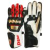 DUCATI MOTORBIKE RACING LEATHER GLOVES BLACK - Side View