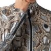 PYTHON LEATHER MOTO JACKET - Product View