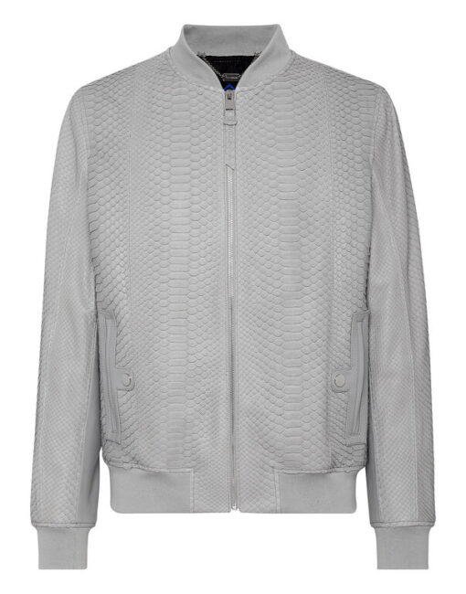 BILLIONAIRE PYTHON LEATHER BOMBER