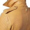 brown leather trench - Product View