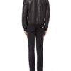 BILLIONAIRE LEATHER BOMBER MEMBERS ONLY - Side View
