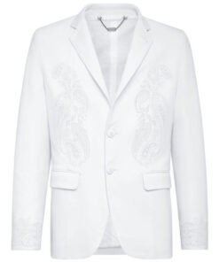 BILLIONAIRE LEATHER BLAZER PAISLEY