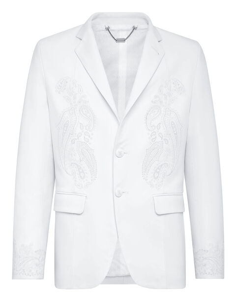 BILLIONAIRE LEATHER BLAZER PAISLEY