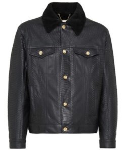 BILLIONAIRE LEATHER JACKET WITH PYTHON LUXURY