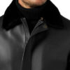 BILLIONAIRE LEATHER BLOUSON WITH FUR COLLAR CREST - Product View