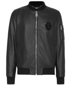 BILLIONAIRE BASIC LEATHER BOMBER