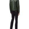 billionaire brown leather jacket - Side View