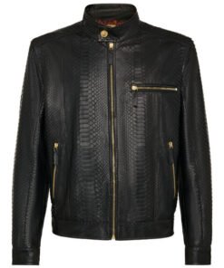 BILLIONAIRE PYTHON LEATHER JACKET LUXURY