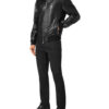 BILLIONAIRE LEATHER BOMBER WITH PYTONE INSERTS - Product View