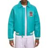 Avirex Leather Jacket Turquoise - Product View