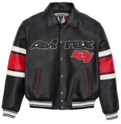 Avirex Legend Leather Jacket Black