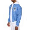 Avirex Denim Blue Leather Jacket - Detail View
