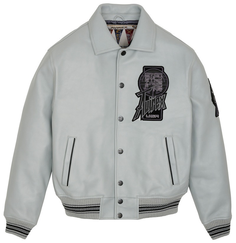 Avirex Limited Edition Twin Dragon Leather Jacket - Front View