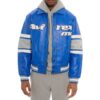 Avirex Detroit USA Leather Jacket Blue - Detail View