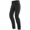 Black DAINESE CASUAL REGULAR WOMEN'S TEX PANTS - Front View