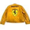 Ferrari Leather Jacket Michael Schumacher Yellow - Side View