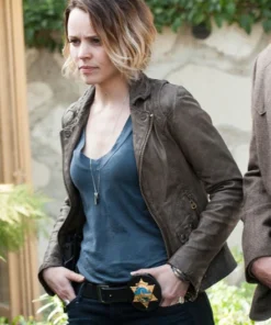 RACHEL MCADAMS TRUE DETECTIVE LEATHER JACKET
