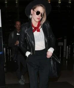 AMBER HEARD LEATHER JACKET