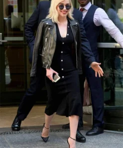 EMILIA CLARKE LEATHER JACKET