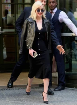 EMILIA CLARKE LEATHER JACKET
