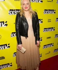ELISABETH MOSS LEATHER JACKET
