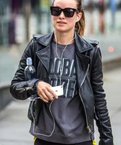 OLIVIA WILDE LEATHER JACKET