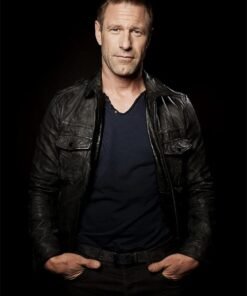 AARON Eckhart Leather Jacket