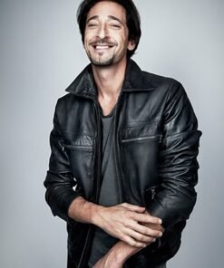 ADRIEN BRODY GQ RUSSIA LEATHER JACKET
