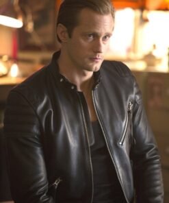 ALEXANDER SKARSGARD TRUE BLOOD LEATHER JACKET BLACK