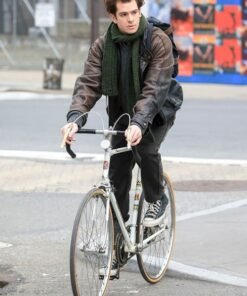 ANDREW GARFIELD TICK TICK BOOM LEATHER JACKET
