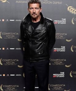 Antonio Banderas Leather Jacket Black