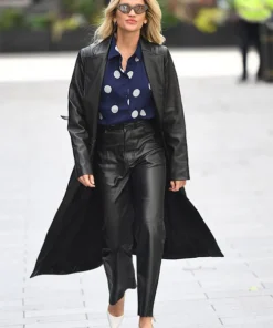 ASHLEY ROBERTS LEATHER LONG COAT