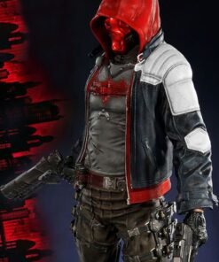 BATMAN ARKHAM KNIGHT HOODED LEATHER JACKET