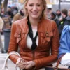 BLAKE LIVELY GOSSIP GIRL LEATHER JACKET