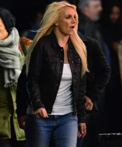 BRITNEY SPEARS LEATHER SHIRT