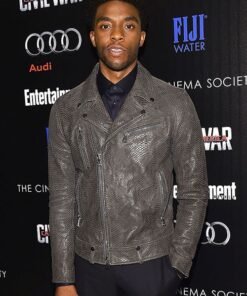 CHADWICK BOSEMAN LEATHER JACKET