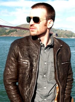 Chris Evans Playing It Cool Leather Jacket