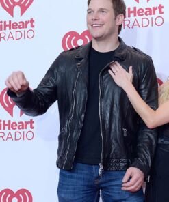 CHRIS PRATT LEATHER JACKET BLACK
