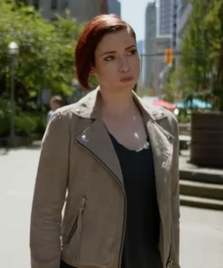 CHYLER LEIGH SUPERGIRL LEATHER JACKET