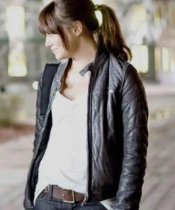 EMMA STONE ZOMBIELAND LEATHER JACKET