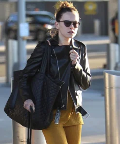 DAISY RIDLEY LEATHER JACKET