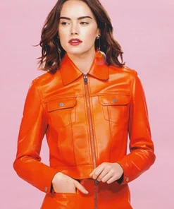 DAISY RIDLEY LEATHER JACKET