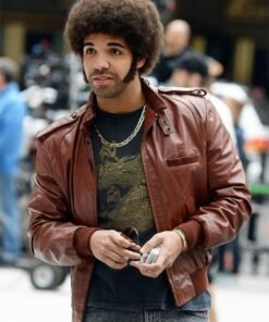 DRAKE GRAHAM ANCHORMAN 2: THE LEGEND CONTINUES LEATHER JACKET