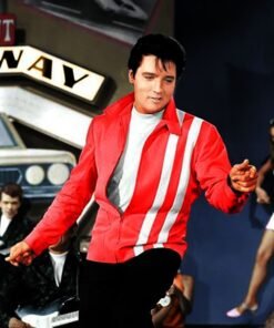ELVIS PRESLEY SPEEDWAY RED LEATHER JACKET