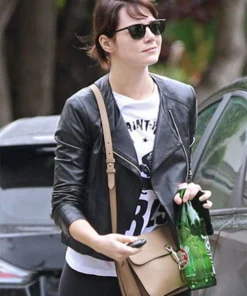 EMMA STONE LEATHER JACKET